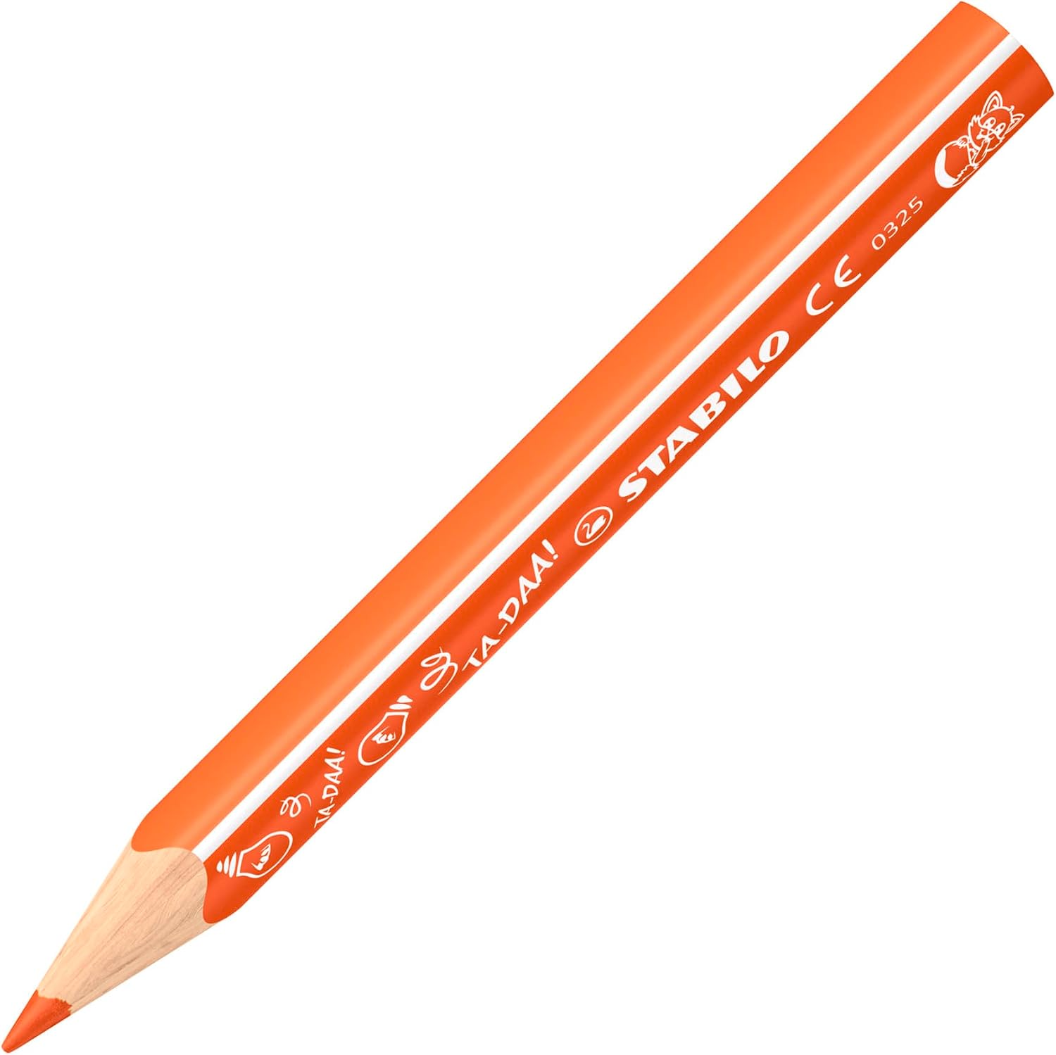 STABILO - 12 Triangular Colored Pencils - Trio Thick Short Animal Vibes - 12 Colours
