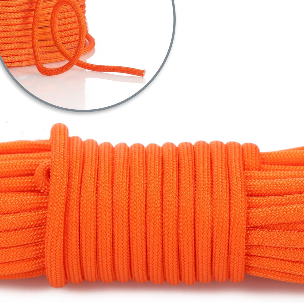 COM-FOUR® Paracord touw Ø 4 mm, 25 m - 7-voudig touw voor boten, camping, outdoor - nylon touw met een draagvermogen van 250 kg - tenttouw, scheerlijn, universeel touw