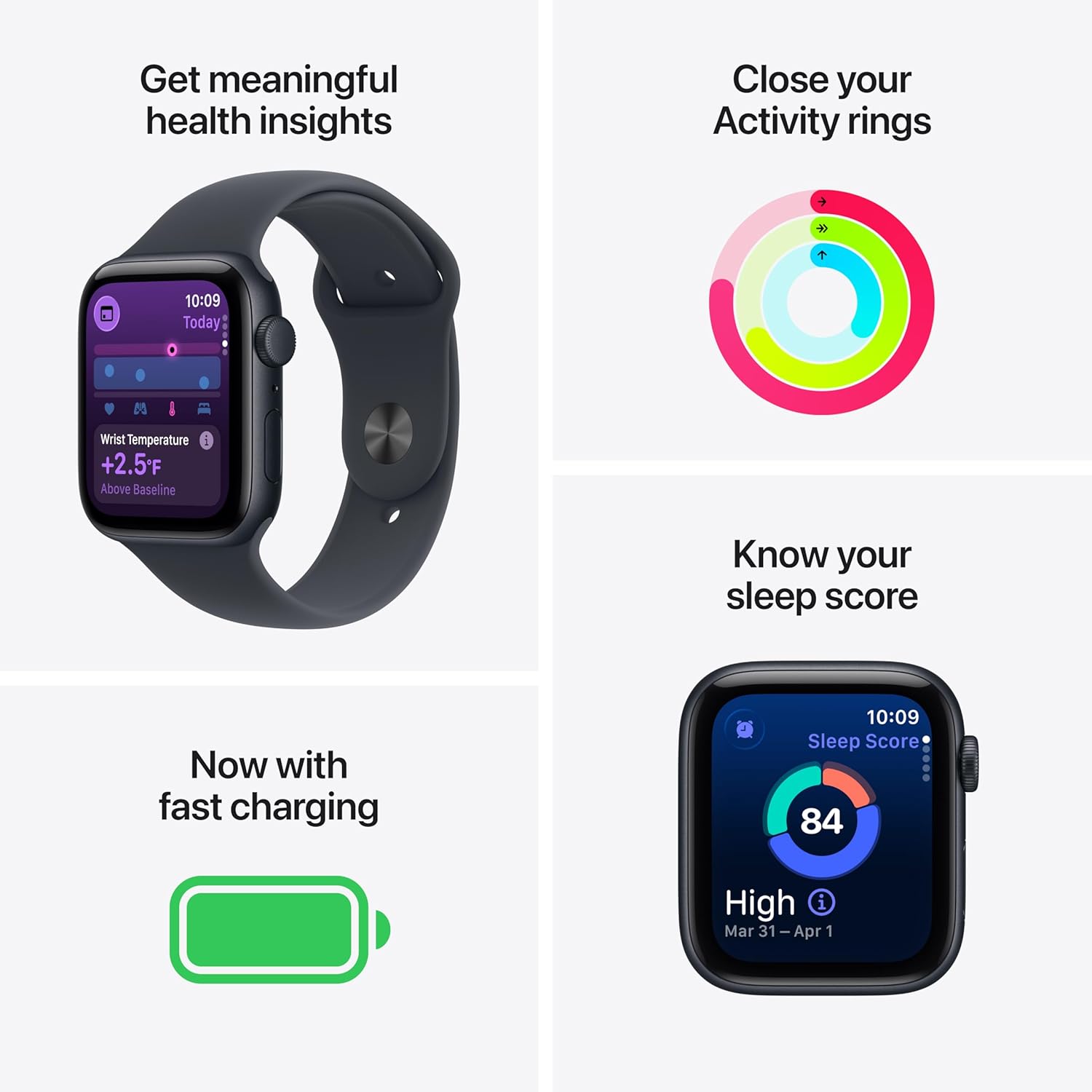 Apple Watch SE 3 [GPS 40mm] Smart Watch with Starlight Case and Starlight Sport Band - Activity / Sleep / Heart Rate Monitor - Always On Screen