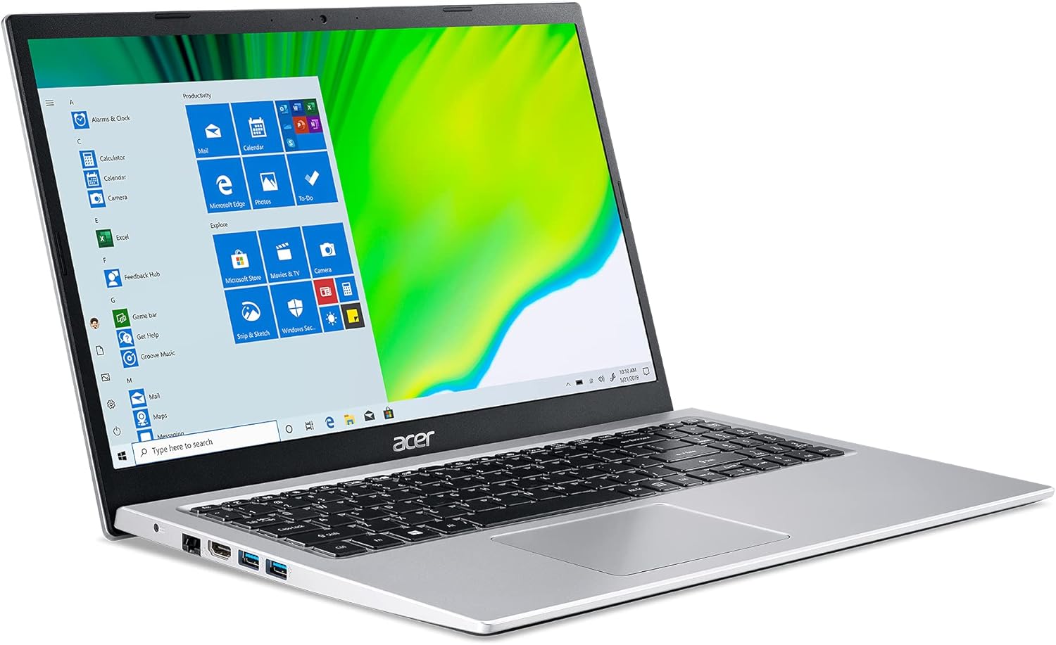 Acer Swift 1 A115-32-C3AK laptop, 35,6 cm (15,6 inch), Full HD, laptop (Intel Celeron N4500, 4 GB RAM, 128 GB eMMC, Intel UHD Graphics, Windows 11) - toetsenbord AZERTY (Frans), laptop Grijs