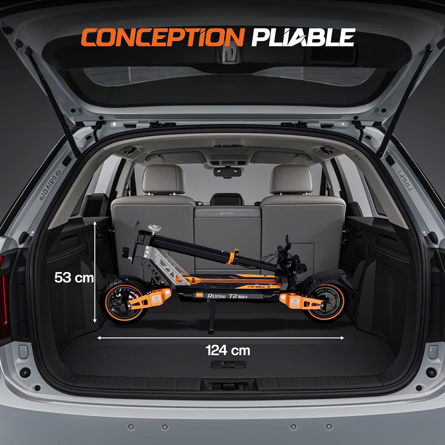 Elektrische step, RT6/T2 Max/ M5 Pro/T2 Master/T3 Max, motor 800 W/1000 W/1200 W/2400 W/3000 W, bereik 55/65/75/85 km, all-terrain banden, 3 snelheidsmodi, intelligent display