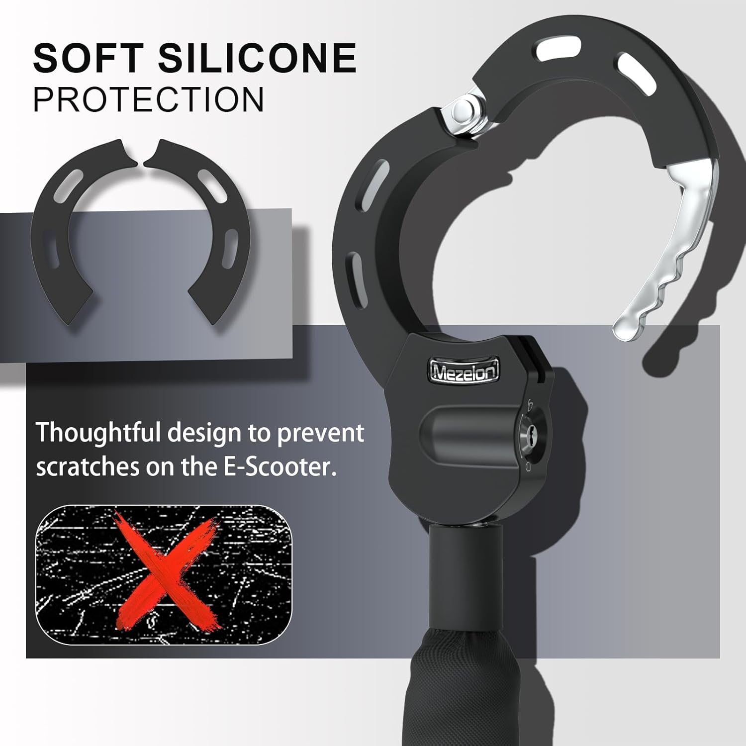 Antivol Trotinette Electrique | Antivol Velo, Chaînes Antivol pour Vélo, Scooter, Motos, Vélo Electrique, Tondeuses et autres Equipements, Acier solide + Silicone