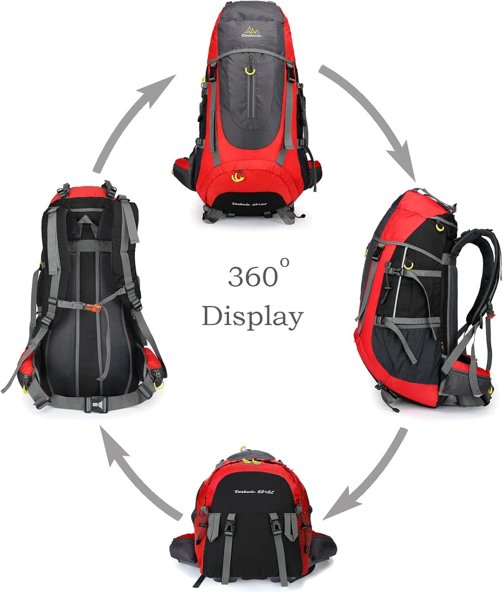 70 l rugzak, trekking, kamperen, reizen, wandelen, groot, voor heren en dames