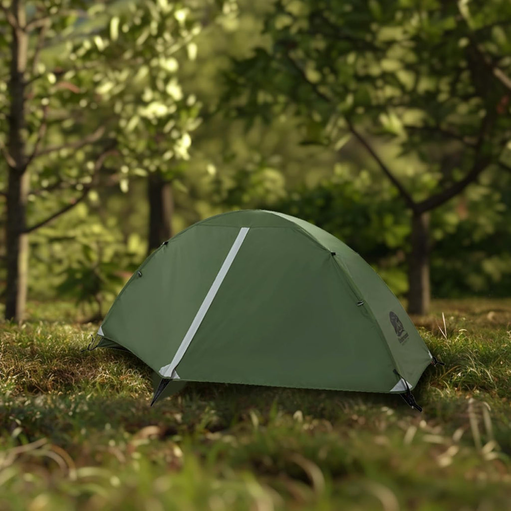 Wandeltent voor 1 persoon, lichte waterdichte campingtent, eenvoudige installatie, compacte tent voor 1 persoon, 3-seizoenentent voor één persoon