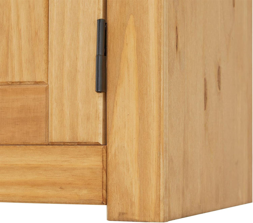 Buffet Campagnard IDIMEX Cancun – Pin Massif, 2 Portes & 2 Tiroirs, 93 x 81 cm