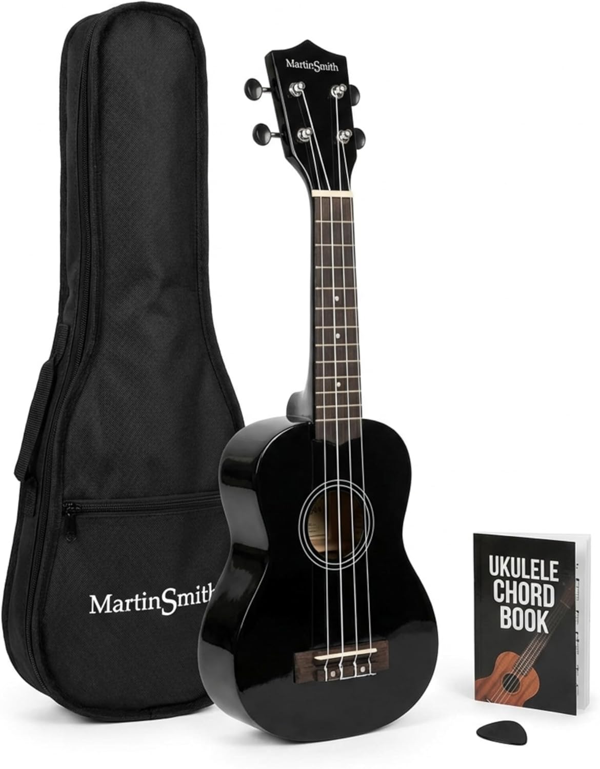 Martin Smith UK-212-PNK-A Ukelele Met Ukelele Tas Roze Design