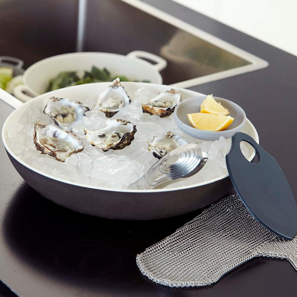 Couteau à Huîtres Professionnel Point-Virgule – Inox, Design Ambidextre, 15,5 cm