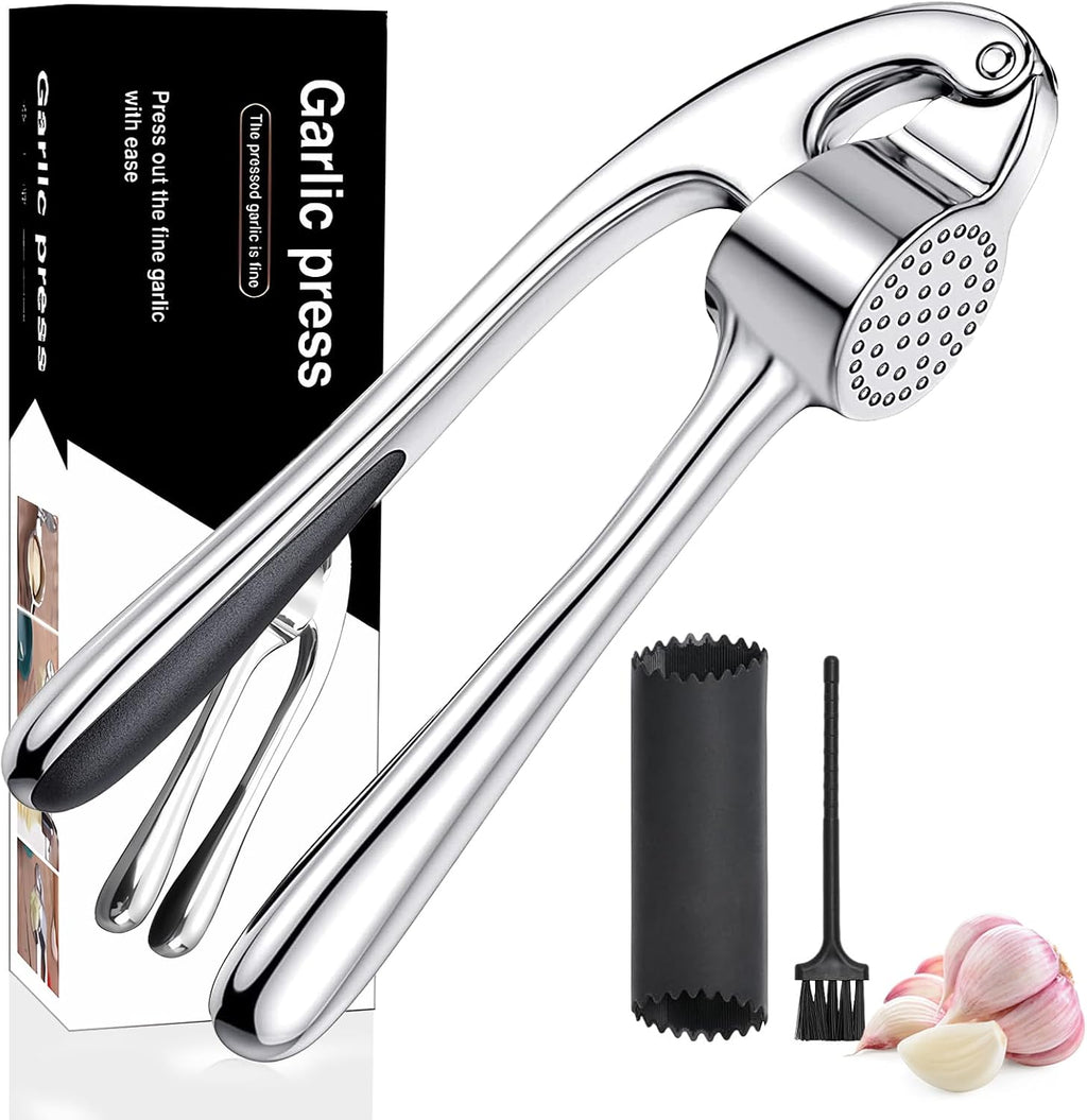 Presse-Ail Professionnel Inox KOOSREEL – Alliage de Zinc, Lave-Vaisselle, Argenté