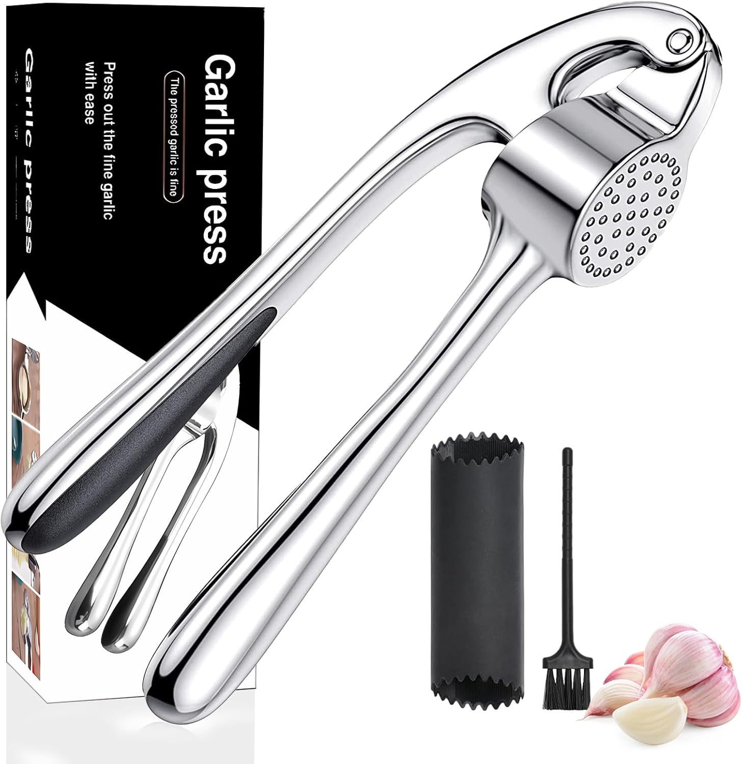Presse-Ail Professionnel Inox KOOSREEL – Alliage de Zinc, Lave-Vaisselle, Argenté