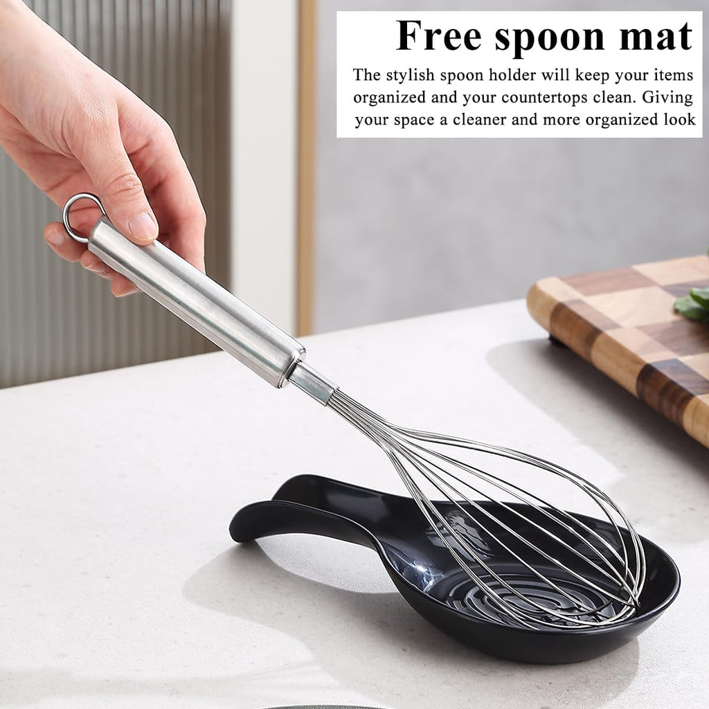 Set d'Ustensiles de Cuisine 39 Pièces ReaNea – Acier Inox, Porte-ustensiles Inclus, Lave-vaisselle