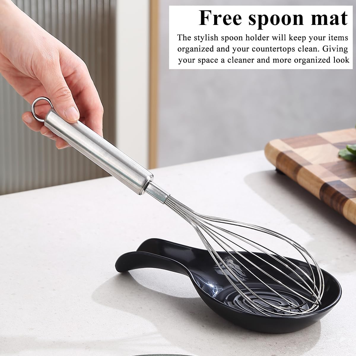 Set d'Ustensiles de Cuisine 39 Pièces ReaNea – Acier Inox, Porte-ustensiles Inclus, Lave-vaisselle
