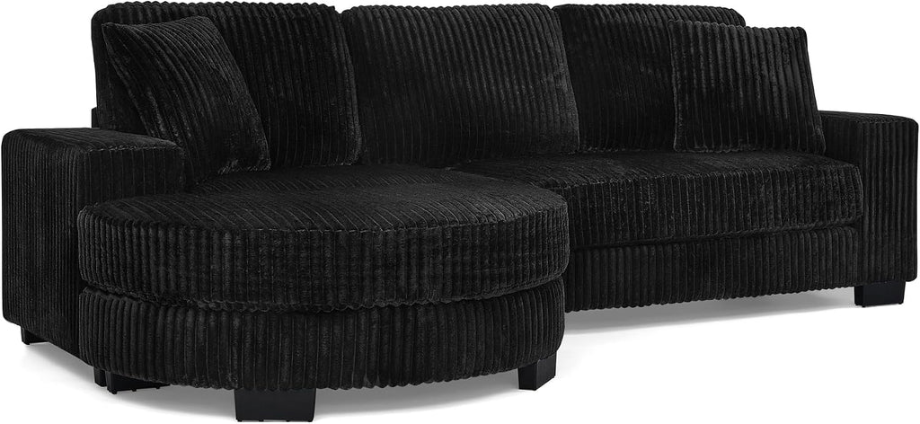 Canapé d'Angle Modulable 3 Places – Mémoire de Forme, Housse Lavable, Sans Montage | Blanc