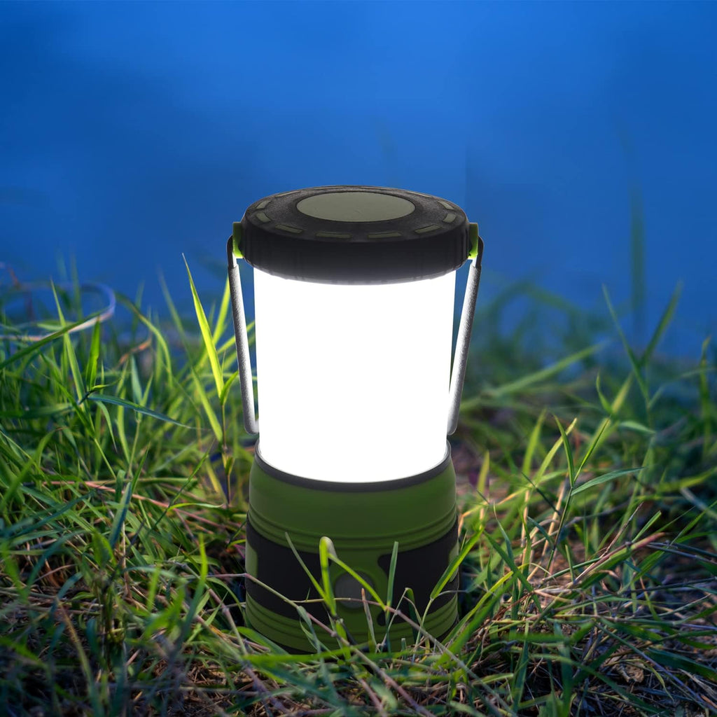 DA LIGHT Led-campinglamp, superhelder, 1500 lumen, 4 lichtmodi, dimbaar, op batterijen werkende noodlamp, geschikt voor nachtwandelingen, tentverlichting, noodgevallen, stroomuitval enz. (oranje)