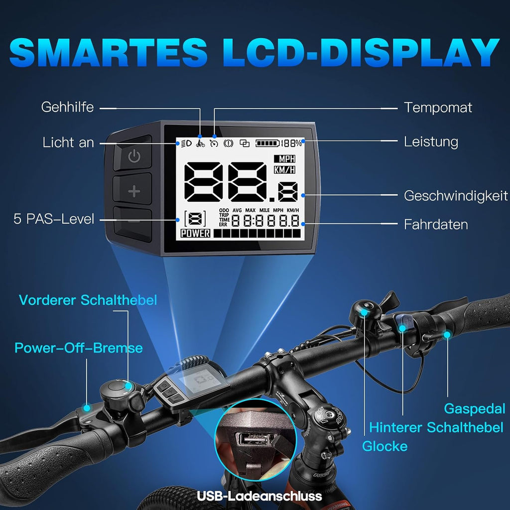 Fafrees 26 Hailong-One Elektrische damesfiets 26 inch met 36 V 13 Ah accu [officieel] elektrische stadsfiets elektrische mountainbike 250 W mountainbike Pedelec 25 km/u 120 kg