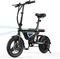 iScooter 14 Inch Folding Electric Bike 432Wh Battery 30-50KM Range 250W Motor Electric Bike for Adults and Teenagers 120kg Load and One App Three Adjustable Speeds 10/15
