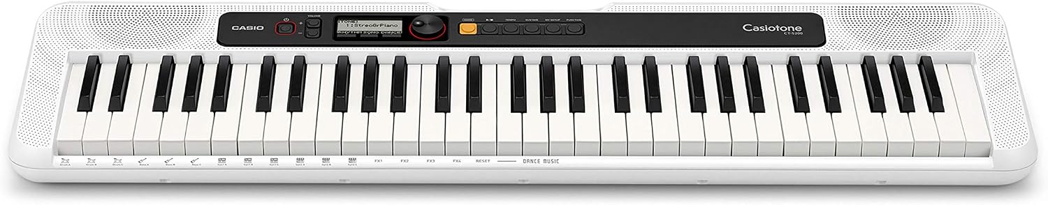 Casio CT-S200WE CASIOTONE toetsenbord met 61 standaardtoetsen en automatische begeleiding, wit