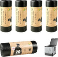 100 stuks campingtoilettzakken, zwart, 30 liter, biologisch afbreekbaar, voor wandelen, alle campingtoiletten, waterdicht, extra dik, scheidbare toiletaccessoires