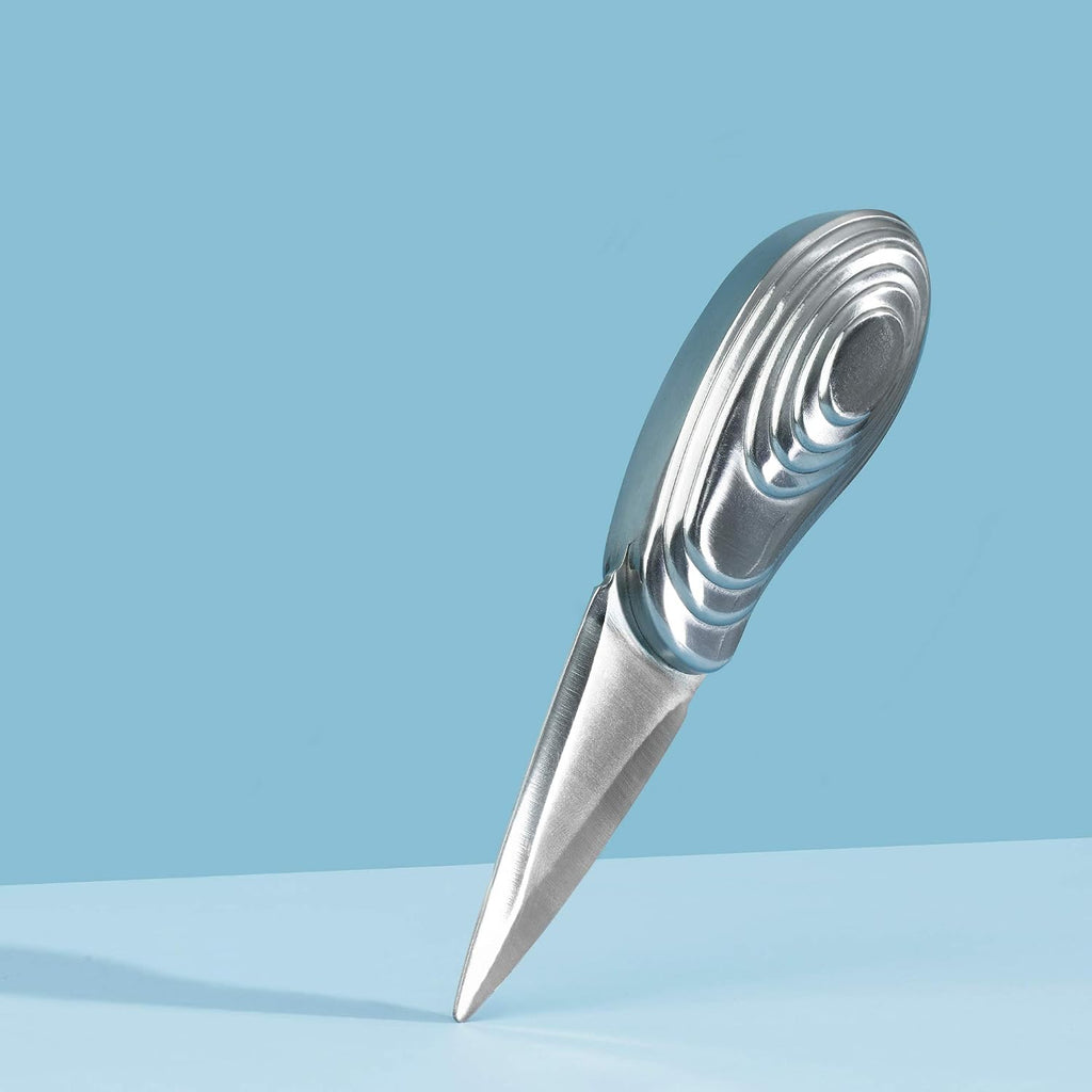 Couteau à Huîtres Professionnel Point-Virgule – Inox, Design Ambidextre, 15,5 cm