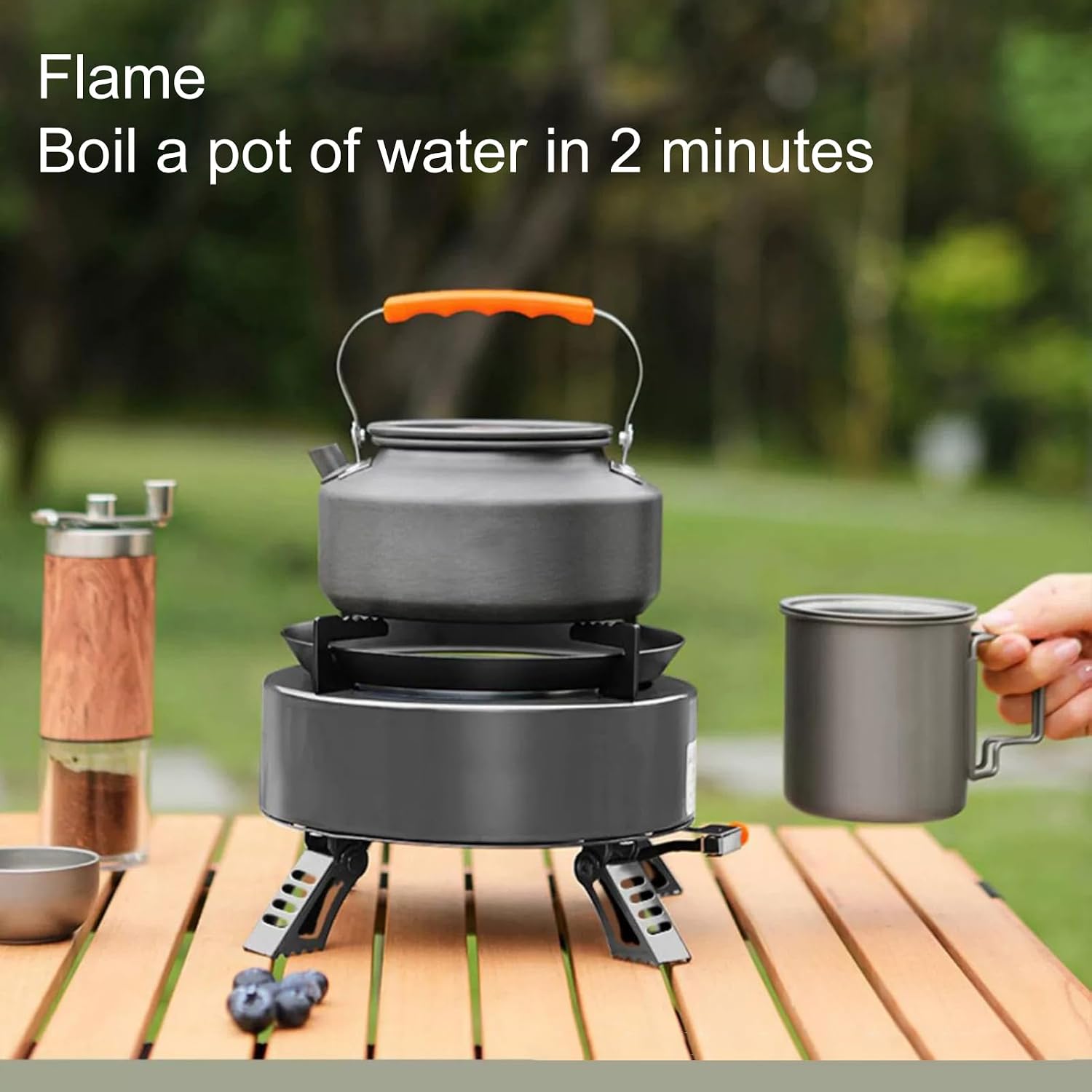 Réchaud de camping pour extérieur – Cuisine résistante – Réchaud de cuisine en plein air | pour randonnée et activités de plein air pour toute la