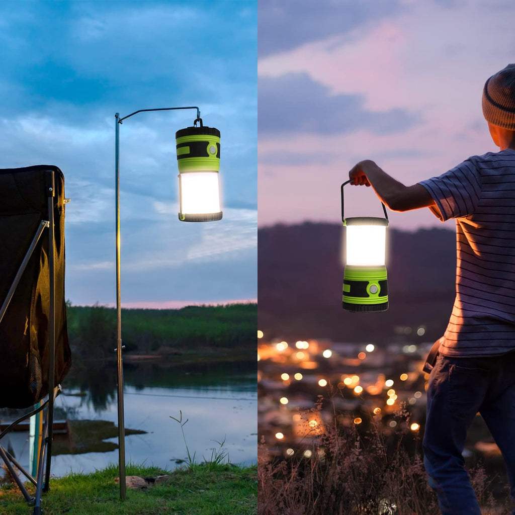 DA LIGHT Led-campinglamp, superhelder, 1500 lumen, 4 lichtmodi, dimbaar, op batterijen werkende noodlamp, geschikt voor nachtwandelingen, tentverlichting, noodgevallen, stroomuitval enz. (oranje)