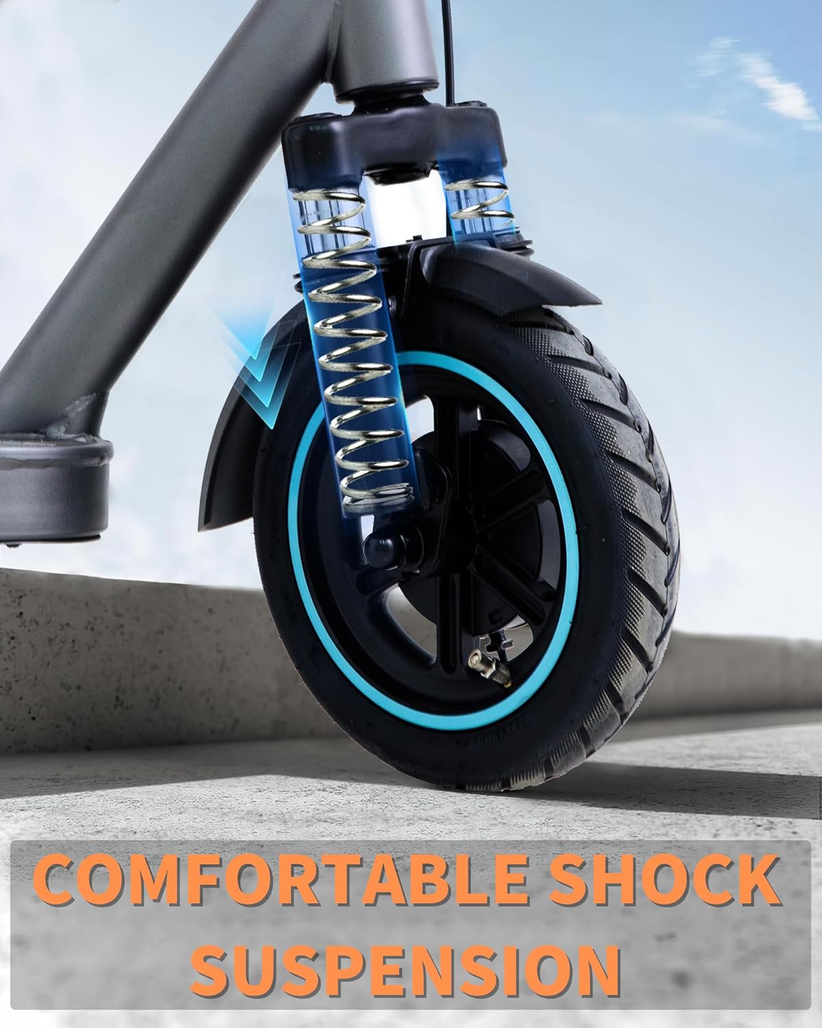 QnQ Elektrische step voor volwassenen, ultralicht, bereik 20-30 km, opvouwbare elektrische step, motor 500 W, batterij 36 V 10,4 Ah, dubbele schokdemper, honingraatbanden, lekvrij, elektrische step