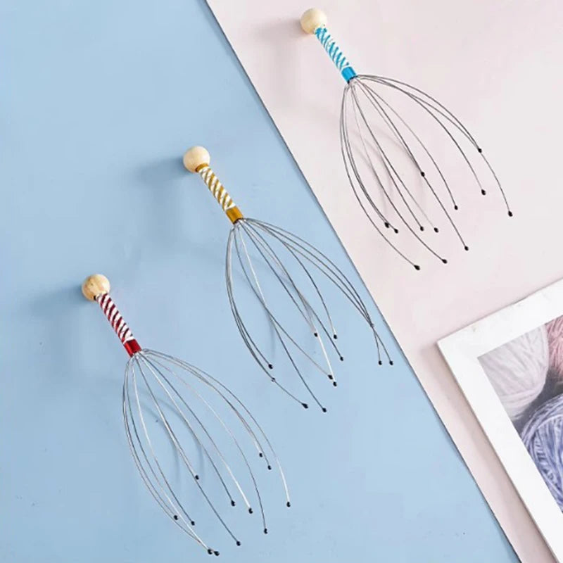 Masseur de Tête Octopus — Griffe Relaxante en Acier Inoxydable