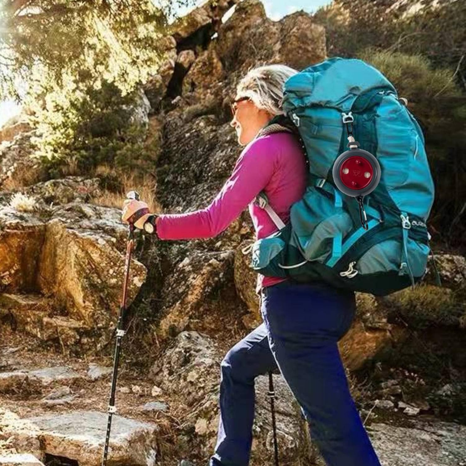Intrekbare waslijn voor camping, outdoor, reizen, 10 m, met 10 winddichte wasknijpers