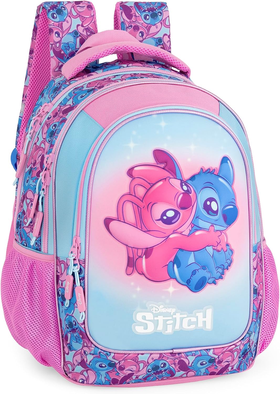 Clondo Elementary School Backpack for Kids, 43 x 33 x 15 cm, Multi-Pocket, Ergonomic Backrest, Padded Shoulder Straps, Bottle Holder Pockets, Large Capacity and Shiny Design, Pokemon Expressive