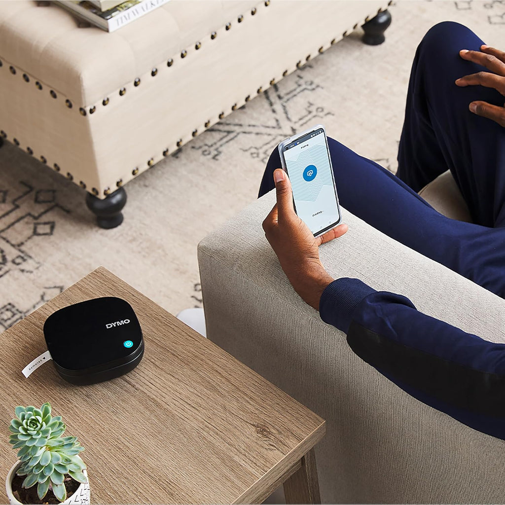 DYMO LetraTag 200B Bluetooth-labelprinter, compacte labelprinter, maakt verbinding met iOS en Android met draadloze Bluetooth-technologie, bevat 3 labelbanden