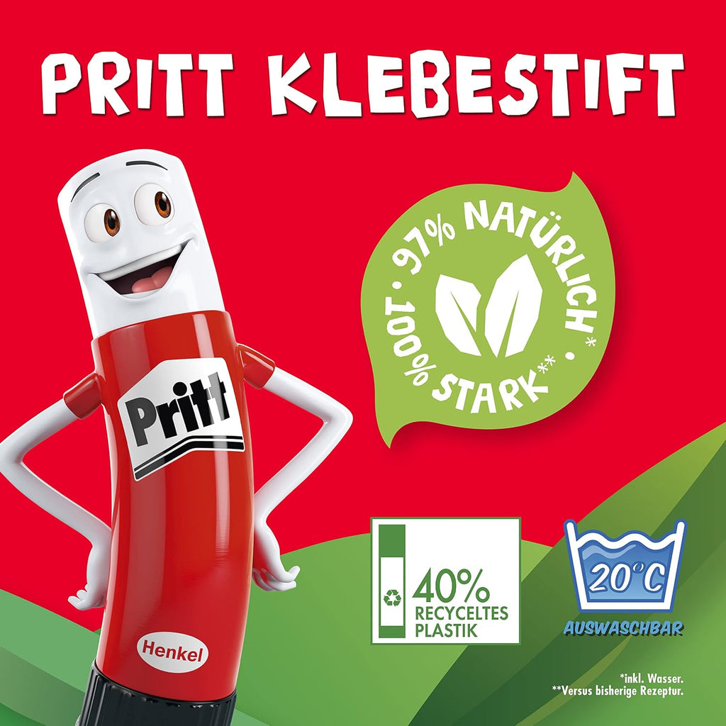 Pritt Lijmstift, veilige en kindvriendelijke lijm om te knutselen, sterke lijm voor school en kantoor, 1 Pritt lijmstift 11 g