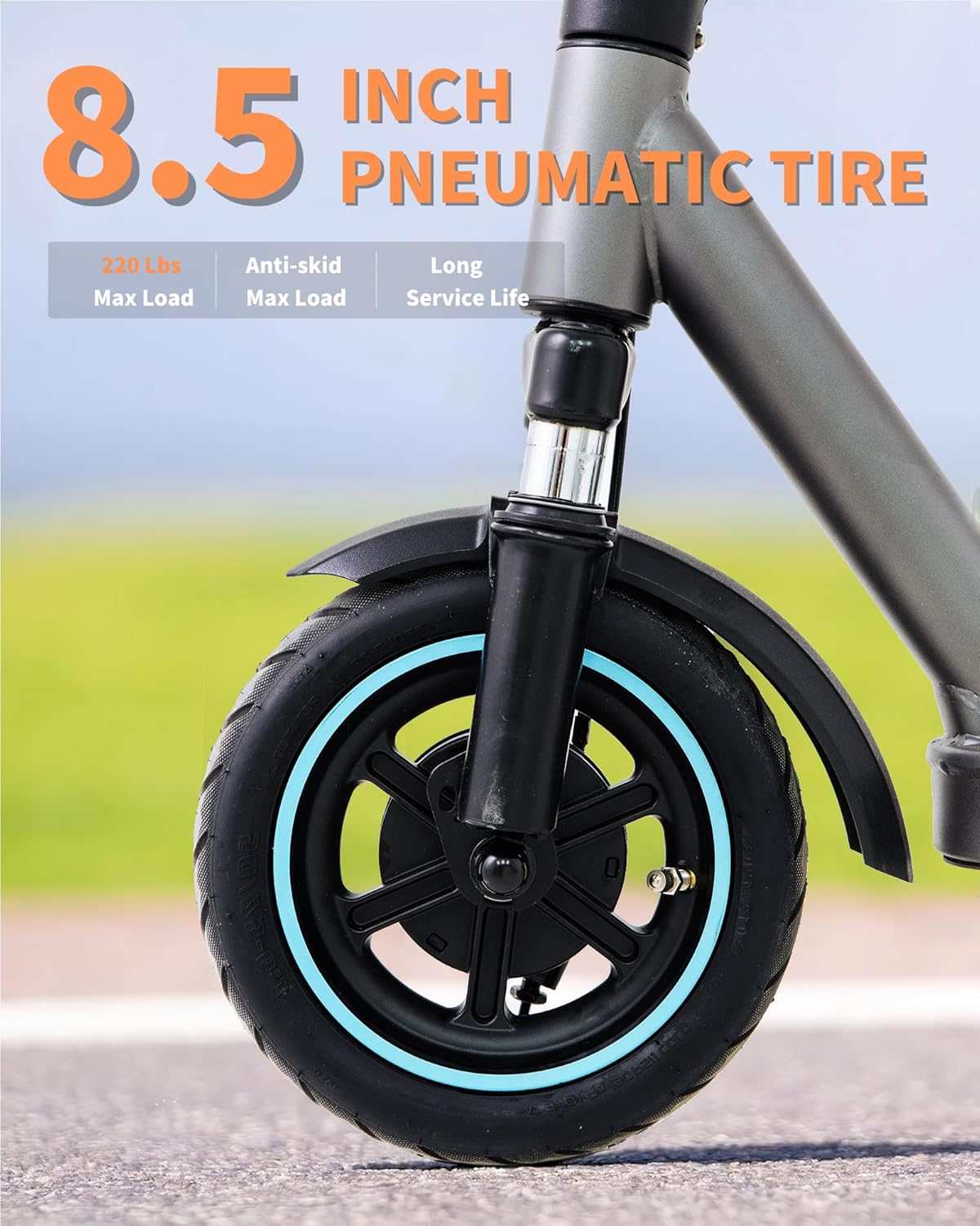 QnQ Elektrische step voor volwassenen, ultralicht, bereik 20-30 km, opvouwbare elektrische step, motor 500 W, batterij 36 V 10,4 Ah, dubbele schokdemper, honingraatbanden, lekvrij, elektrische step