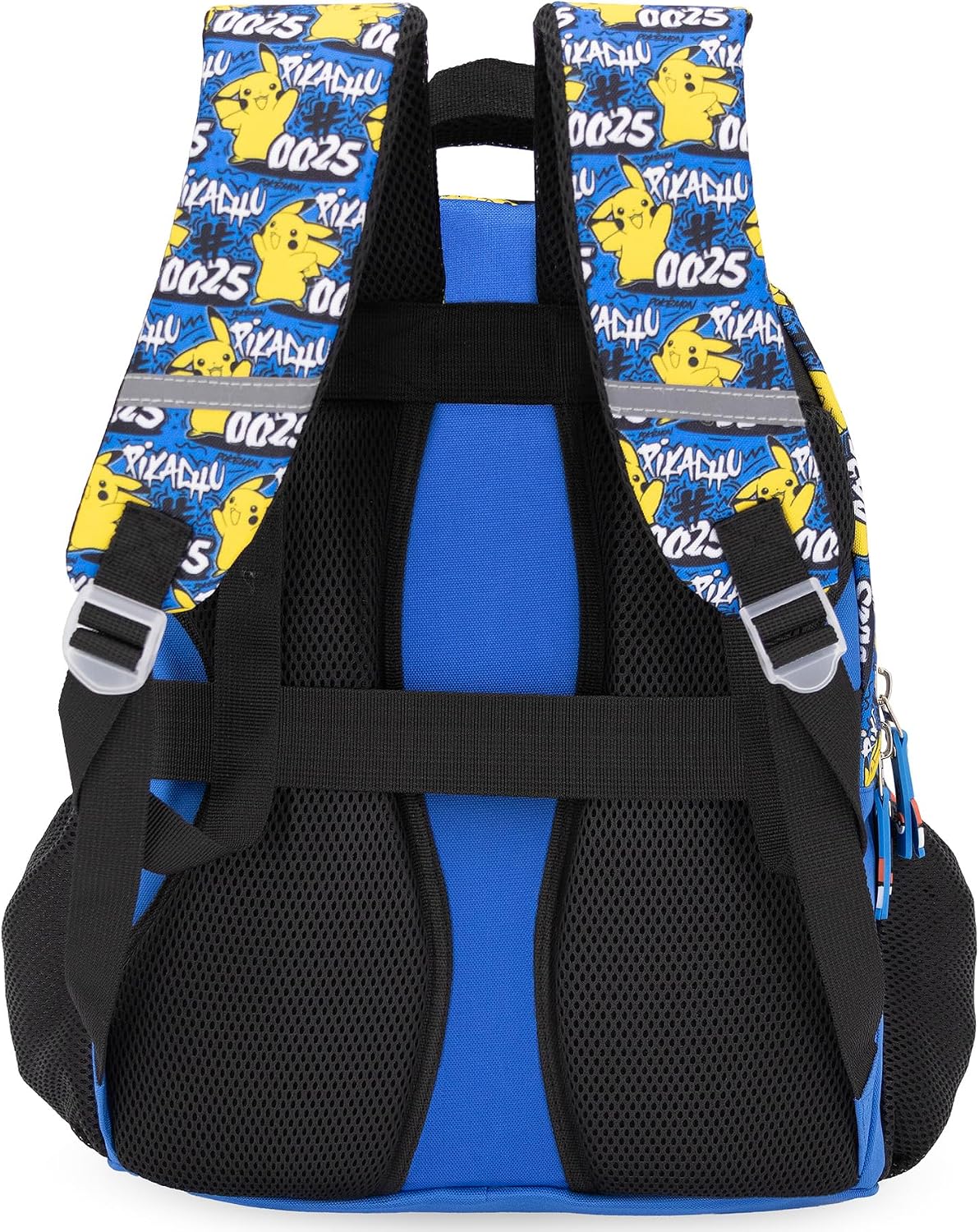 Clondo Elementary School Backpack for Kids, 43 x 33 x 15 cm, Multi-Pocket, Ergonomic Backrest, Padded Shoulder Straps, Bottle Holder Pockets, Large Capacity and Shiny Design, Pokemon Expressive
