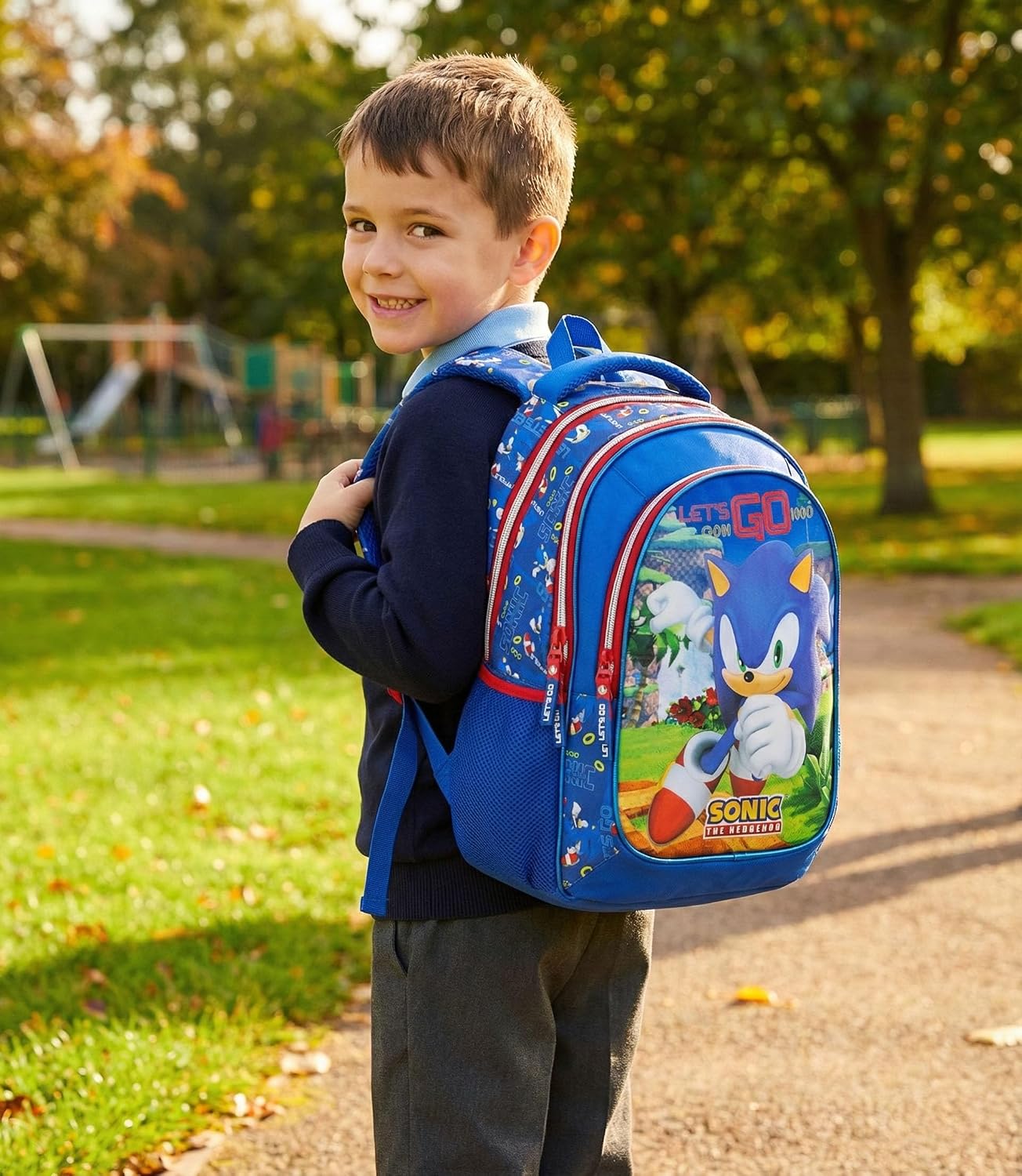 Clondo Elementary School Backpack for Kids, 43 x 33 x 15 cm, Multi-Pocket, Ergonomic Backrest, Padded Shoulder Straps, Bottle Holder Pockets, Large Capacity and Shiny Design, Pokemon Expressive
