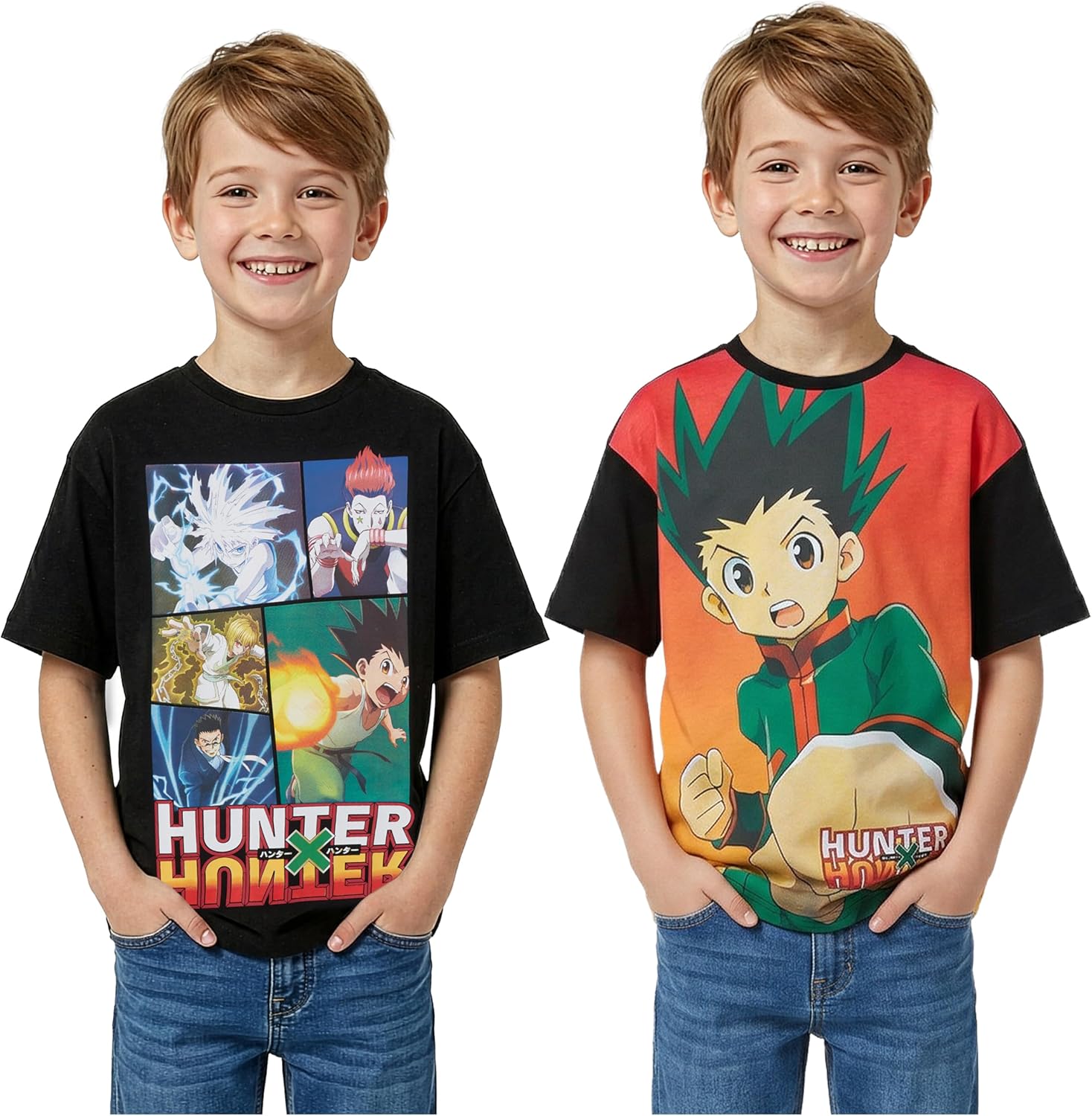 Jujutsu Kaisen | Spy x Family Manga Boys T-Shirts 7-16 Years, 2 Pack Round Neck Cotton Graphic Tees Anime Clothes Gift