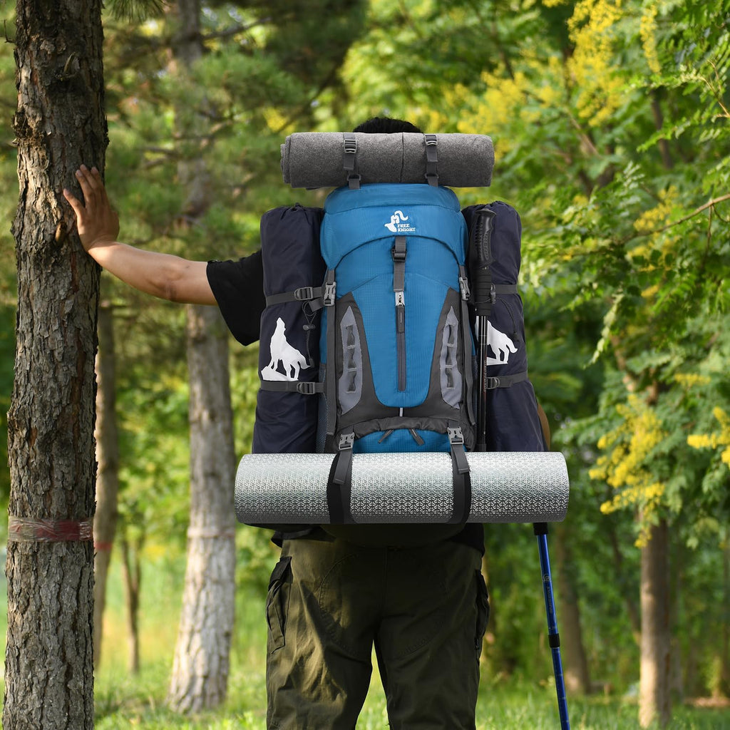 Bseash Waterdichte lichtgewicht wandelrugzak met regenhoes, outdoor sport reisrugzak voor klimmen kamperen toerisme, 60 liter, Militair Groen