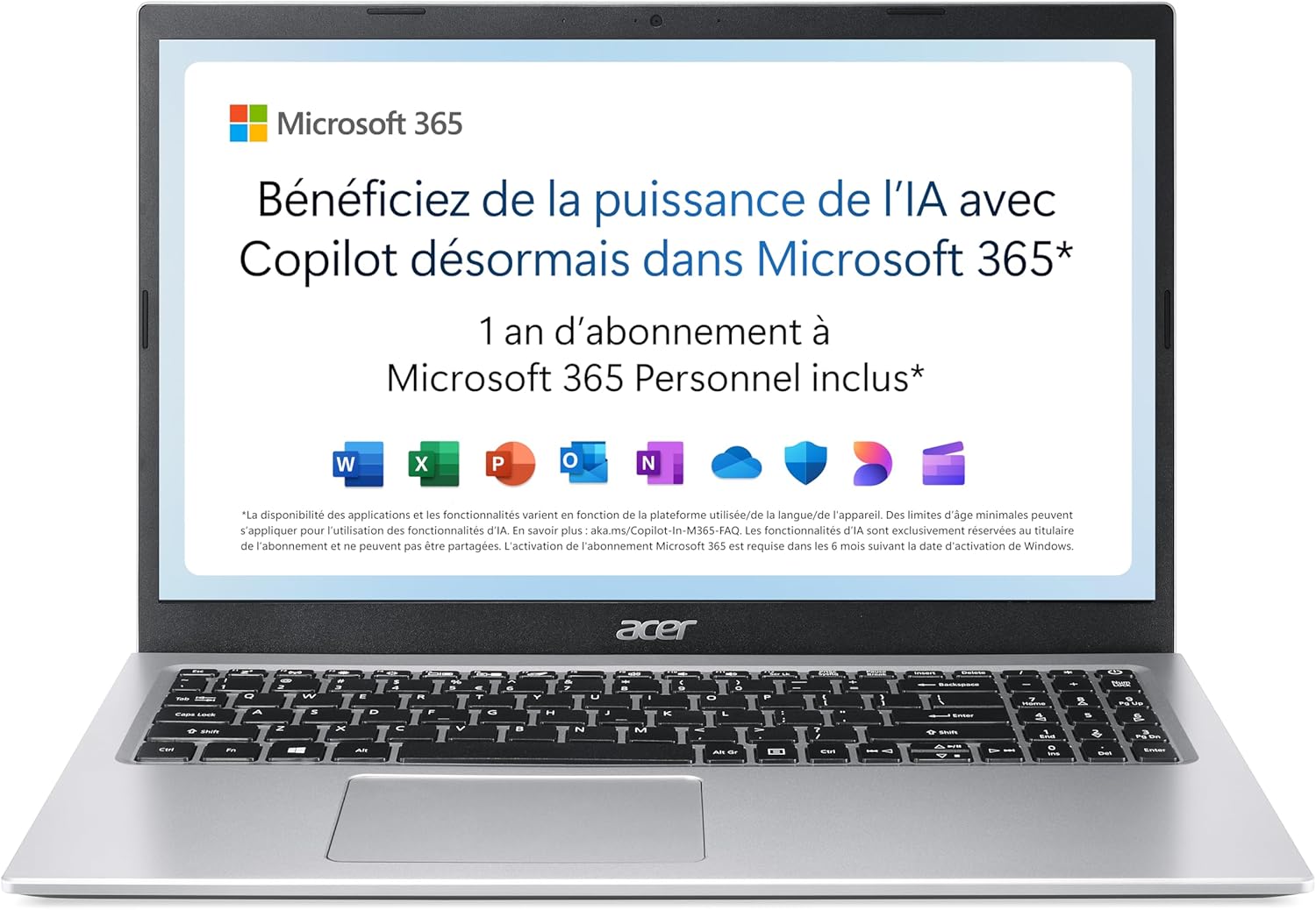 Acer Swift 1 A115-32-C3AK laptop, 35,6 cm (15,6 inch), Full HD, laptop (Intel Celeron N4500, 4 GB RAM, 128 GB eMMC, Intel UHD Graphics, Windows 11) - toetsenbord AZERTY (Frans), laptop Grijs