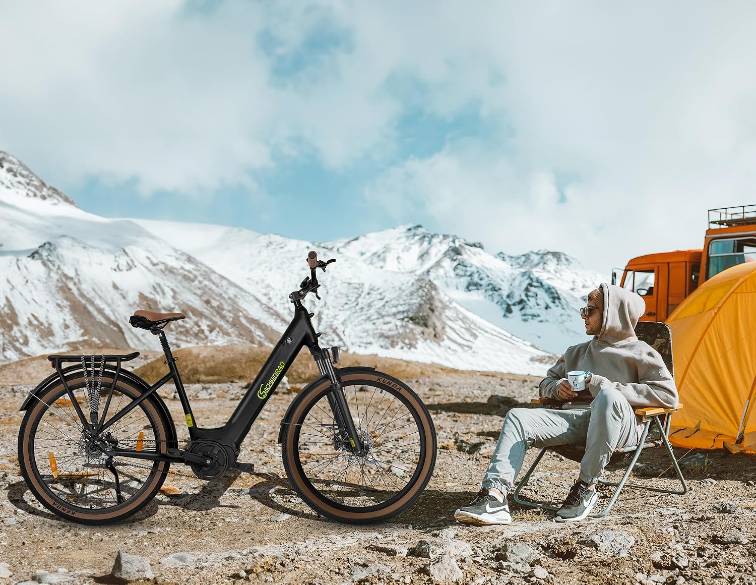 E-SUV CityBike S5G Centro Belt Electric Bike with Low Frame, Center Motor, Alarm System, Colour Display, Gear Change