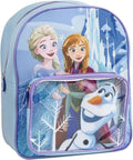 Originele Disney Frozen Elsa, Anna en Olaf rugzak met design en winterfiguren, grote Frozen rugzak voor kleuterschool, basisschool en meisjes, licht en duurzaam