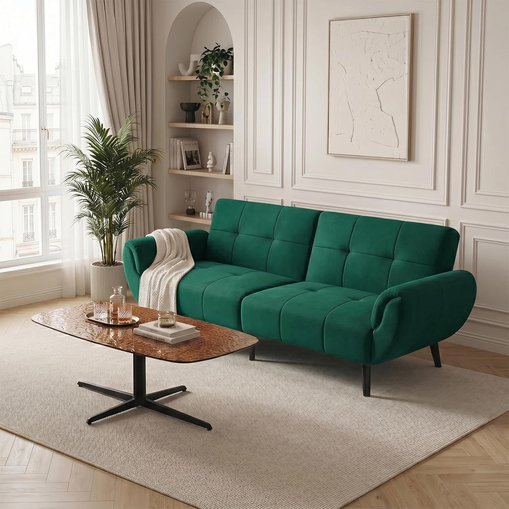 Canapé-lit convertible JIEXI – 3 places – Tissu gris – Dossier 3 positions – 170 cm