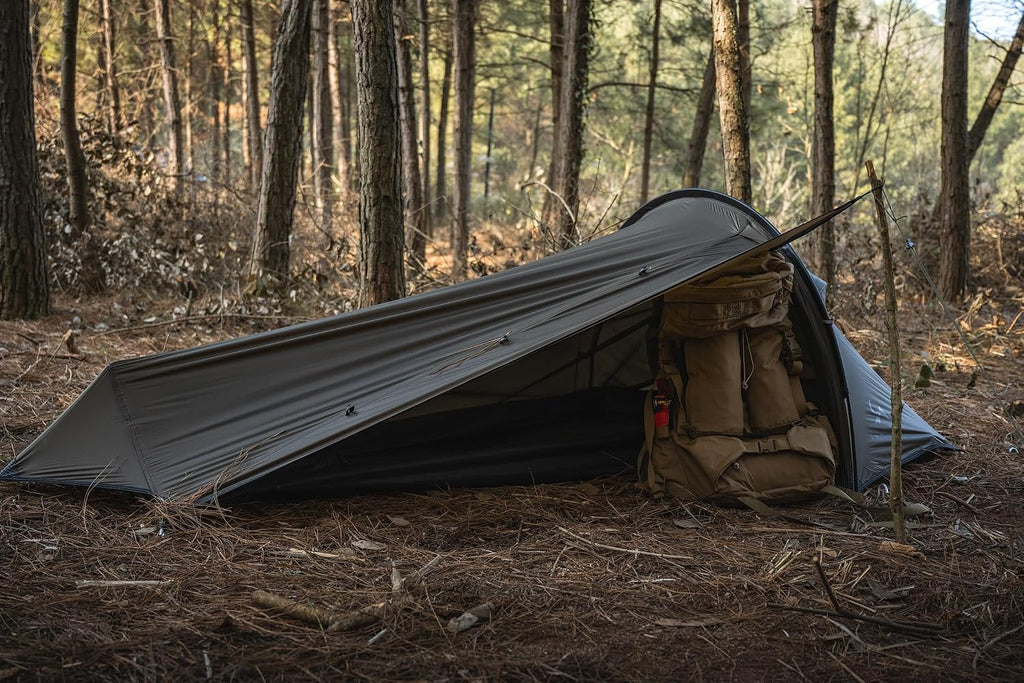 TOMOUNT BIVY Ultralichte nylon bivaktent voor 1 persoon, waterdicht, klein formaat, trekkingtent, camping, outdoor, klimmen met rugzak