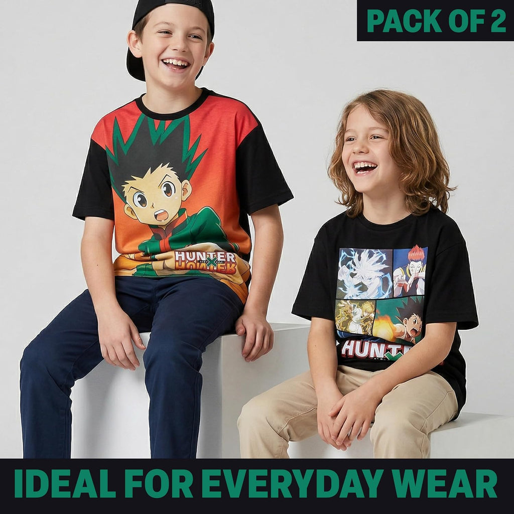 Jujutsu Kaisen | Spy x Family Manga Boys T-Shirts 7-16 Years, 2 Pack Round Neck Cotton Graphic Tees Anime Clothes Gift