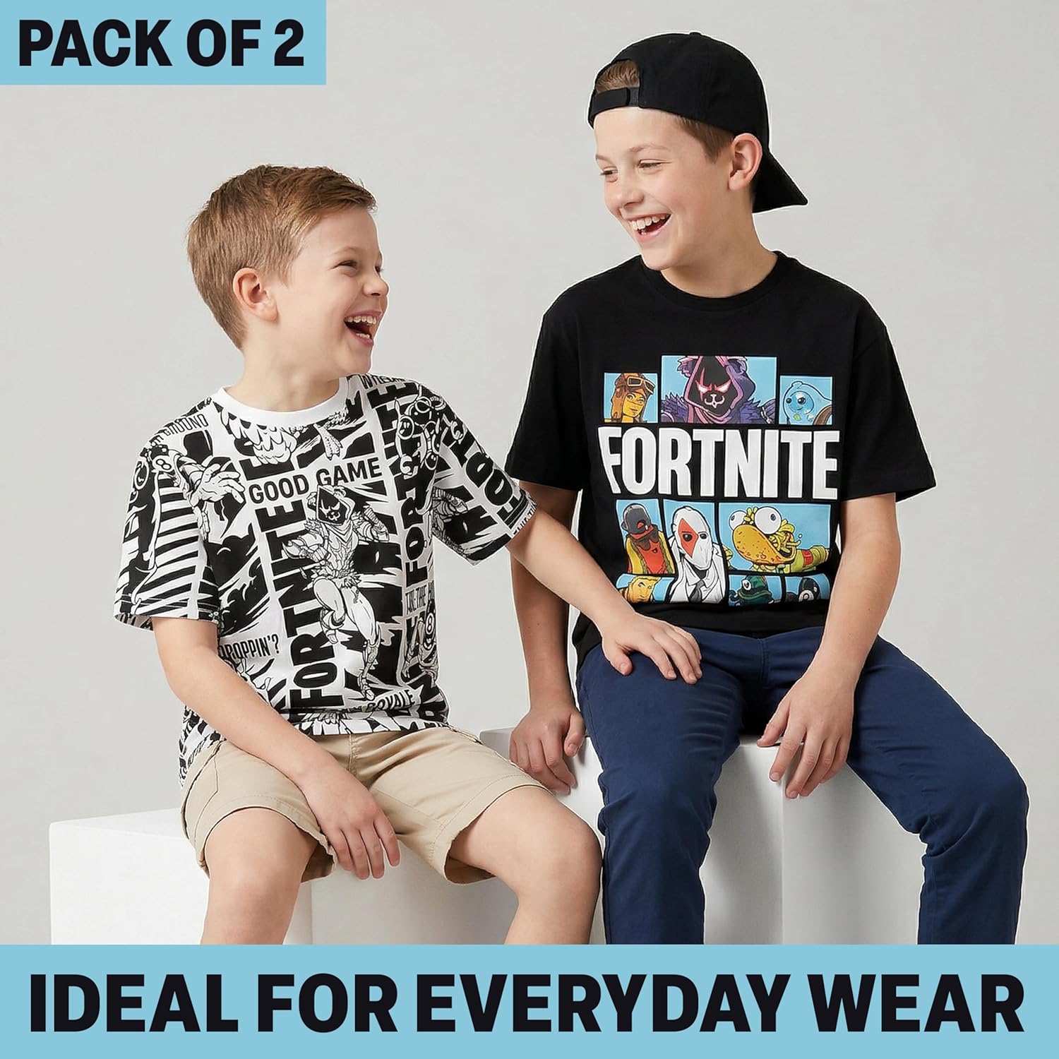Jujutsu Kaisen | Spy x Family Manga Boys T-Shirts 7-16 Years, 2 Pack Round Neck Cotton Graphic Tees Anime Clothes Gift