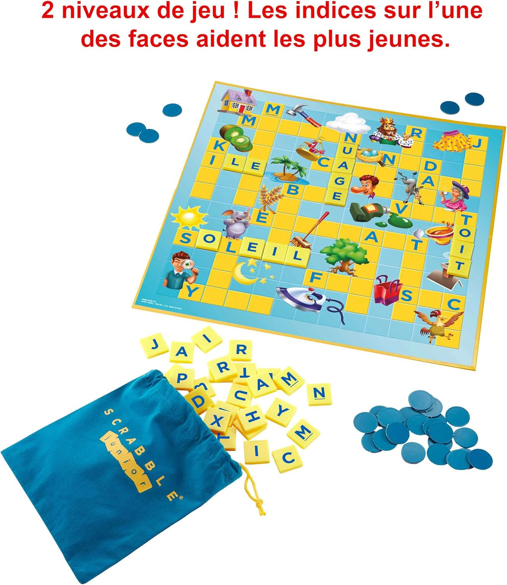 Mattel Games - Y9668 - Mattel Scrabble Junior - Gezelschapsspel voor kinderen vanaf 6 jaar