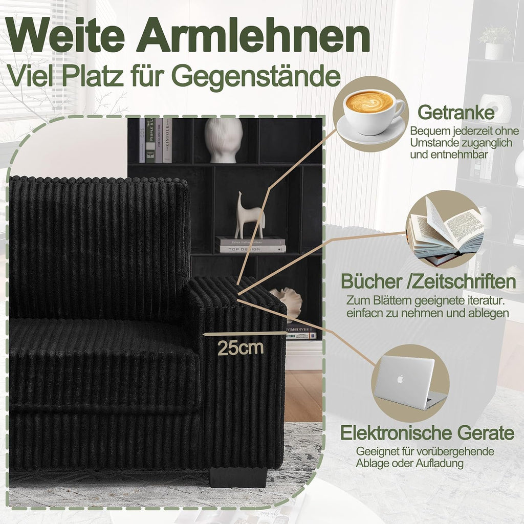 Canapé d'Angle Modulable 3 Places – Mémoire de Forme, Housse Lavable, Sans Montage | Blanc
