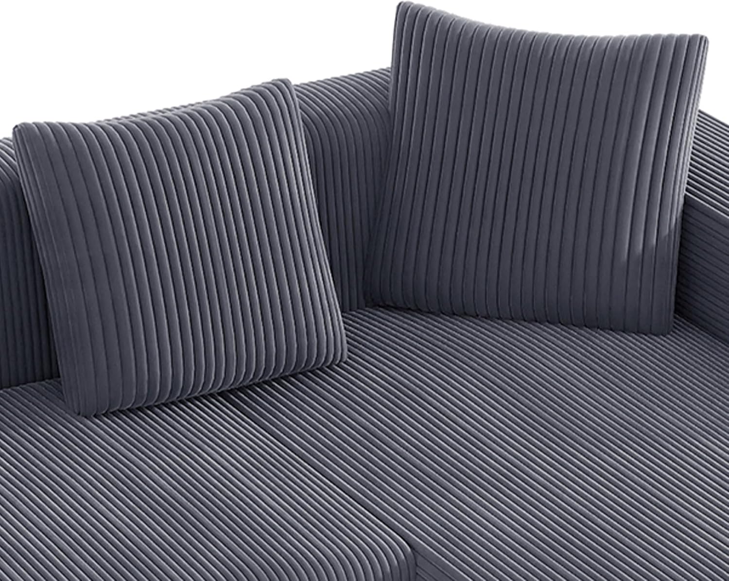 Canapé d'Angle Modulable 3 Places – Mémoire de Forme, Housse Lavable, Sans Montage | Blanc