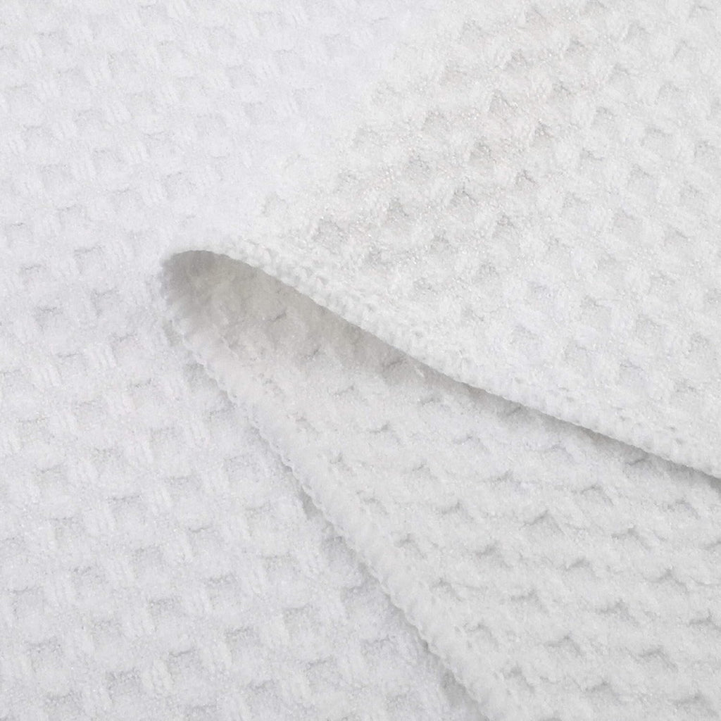 Torchons de Cuisine POLYTE – Lot de 8 Microfibres Gauffrées Ultra-Absorbantes, 40 x 71 cm, Gris & Blanc