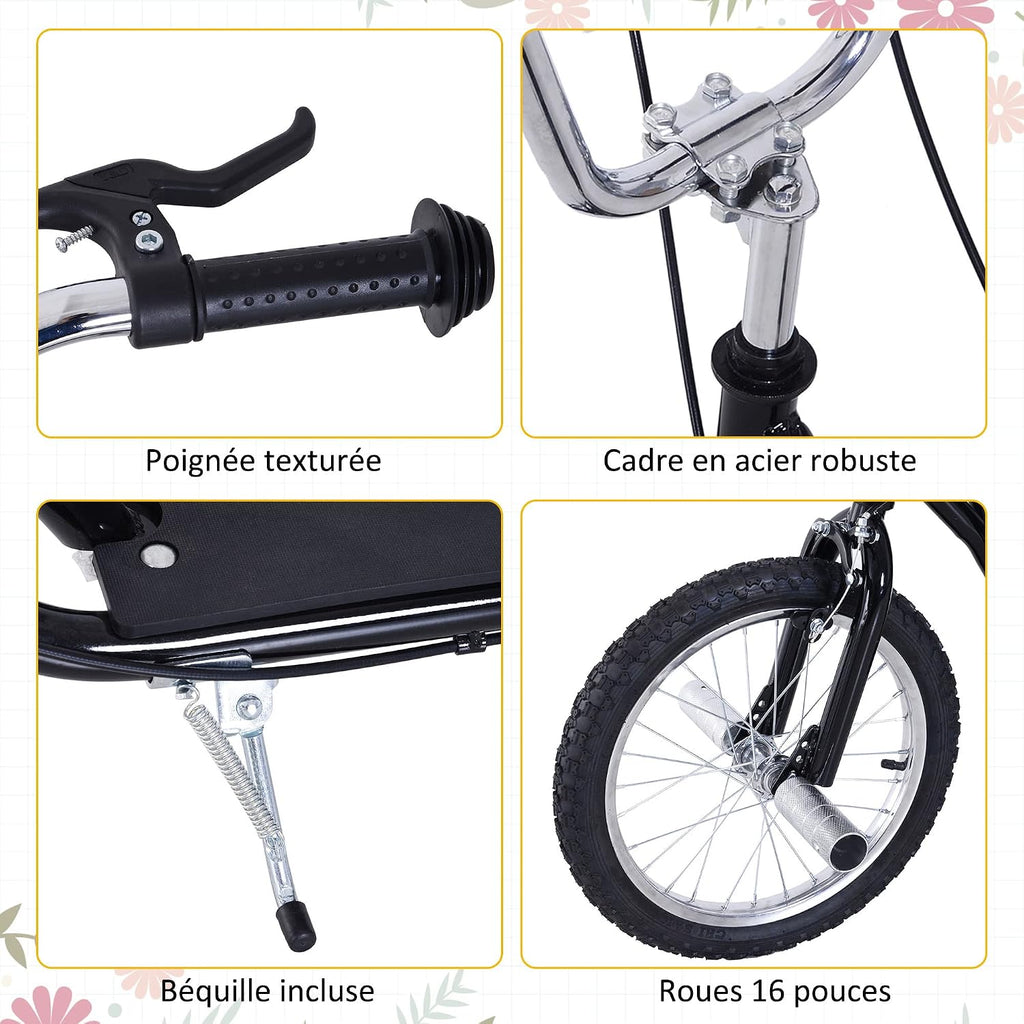 HOMCOM Step, grote luchtwielen, diameter 41 cm, met pegs