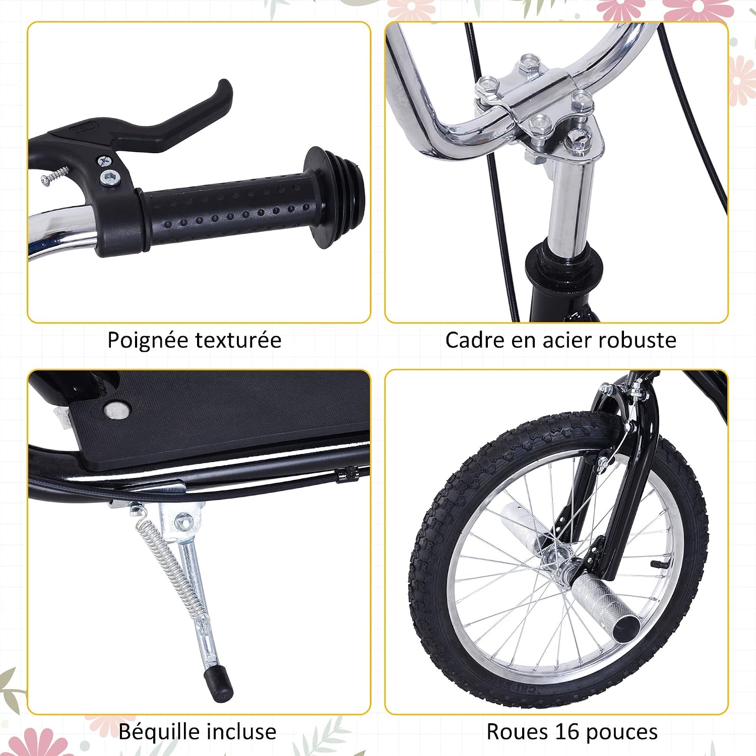 HOMCOM Step, grote luchtwielen, diameter 41 cm, met pegs