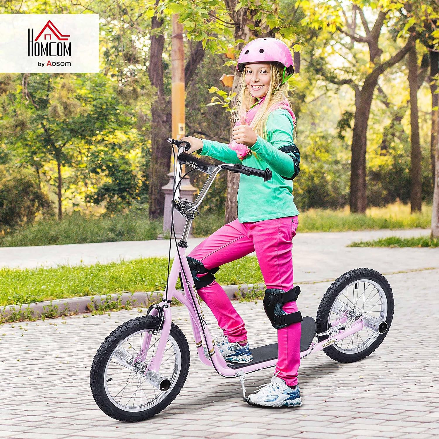 HOMCOM Step, grote luchtwielen, diameter 41 cm, met pegs
