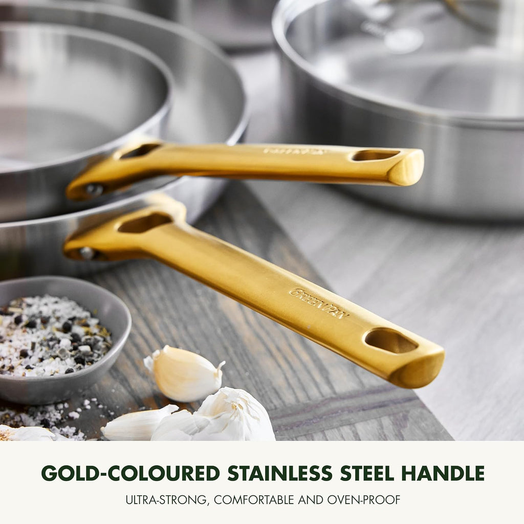 Set de Casseroles GreenPan Padova 6 Pièces — Inox, Compatible Induction